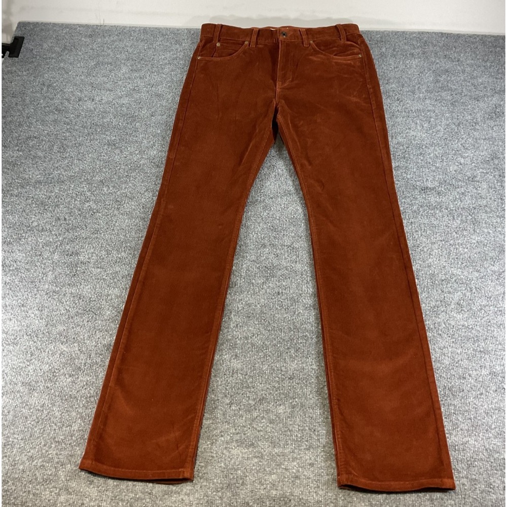 Tecovas Standard Fit Corduroy Pants Men's 34x34 Rust Brown Straight Casual 5 Poc